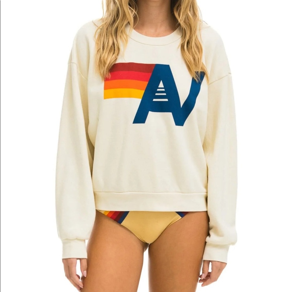Aviator Nation sweatshirt in Vintage White